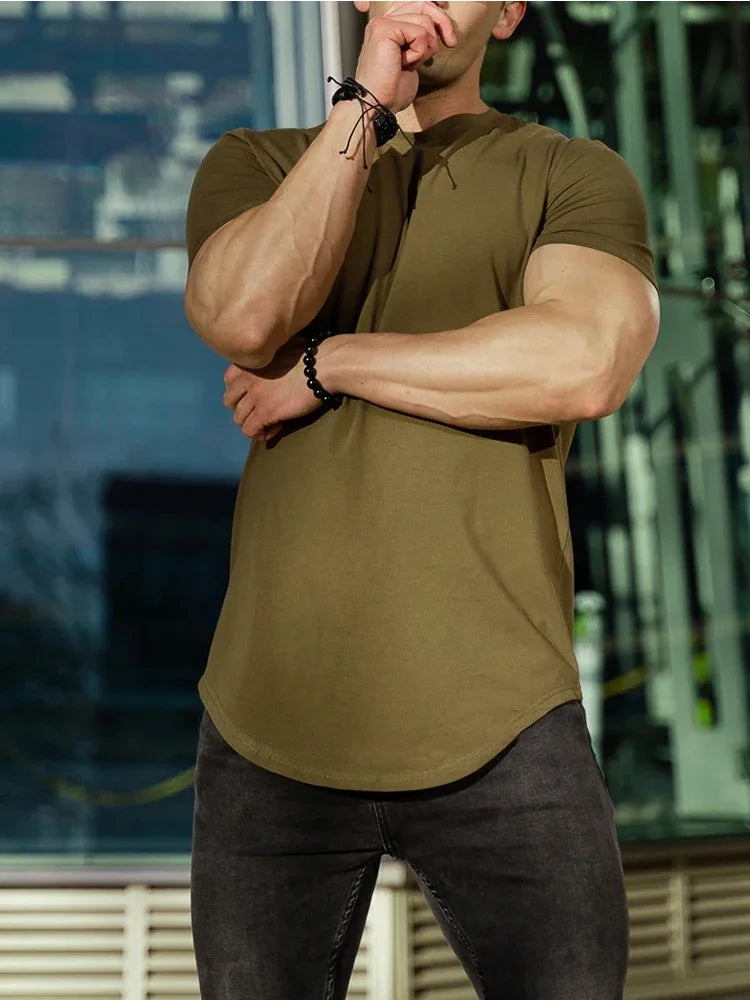 Men’s Striped Knit Henley T-Shirt – Short Sleeve, Soft & Breathable Casual Top