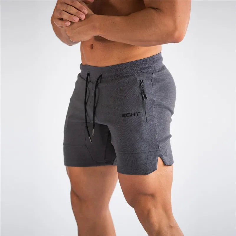 Men’s Breathable Gym Shorts – Zip Pocket Running Joggers for Summer Sports