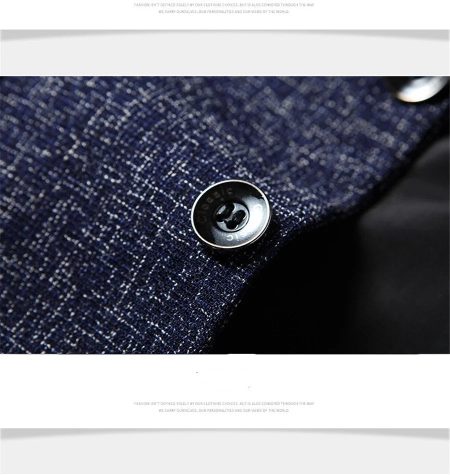 FGKKS 2023 Men's Slim Fit Blazer – Spring & Autumn Fashion Casual Business Suit Jacket