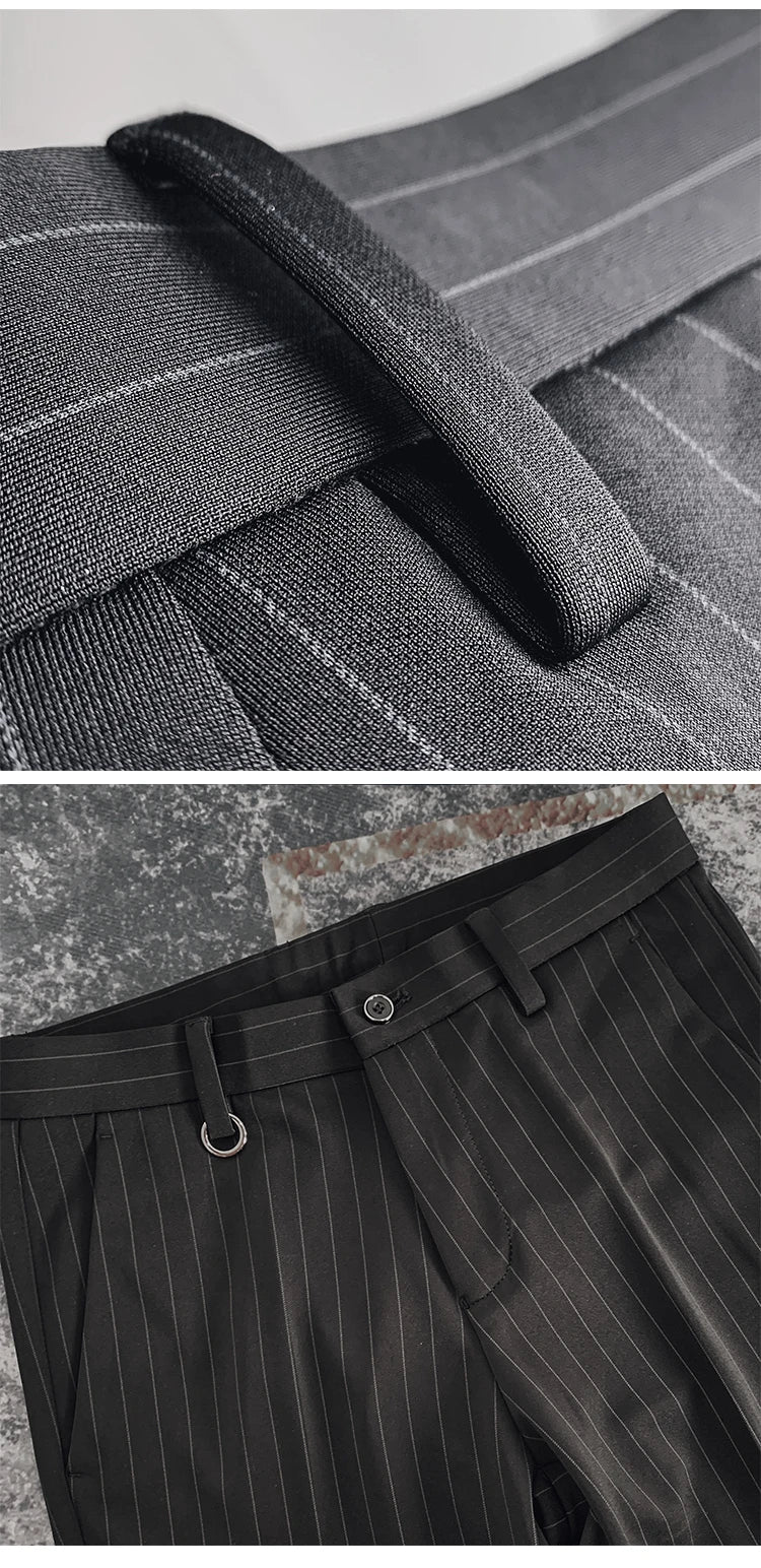 Men’s Slim Fit Formal Suit Pants – Stretch Dress Trousers, Solid Color Business & Casual Wear