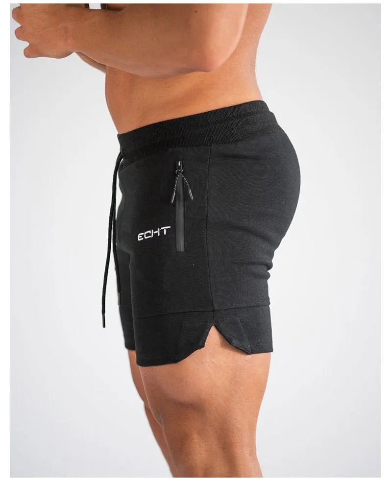 Men’s Breathable Gym Shorts – Zip Pocket Running Joggers for Summer Sports