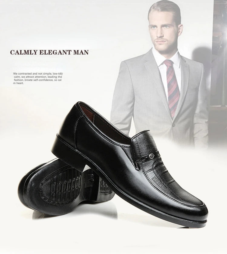 Men’s Leather Dress Shoes – High-Quality Comfortable Oxford Flats for Business, Party & Wedding