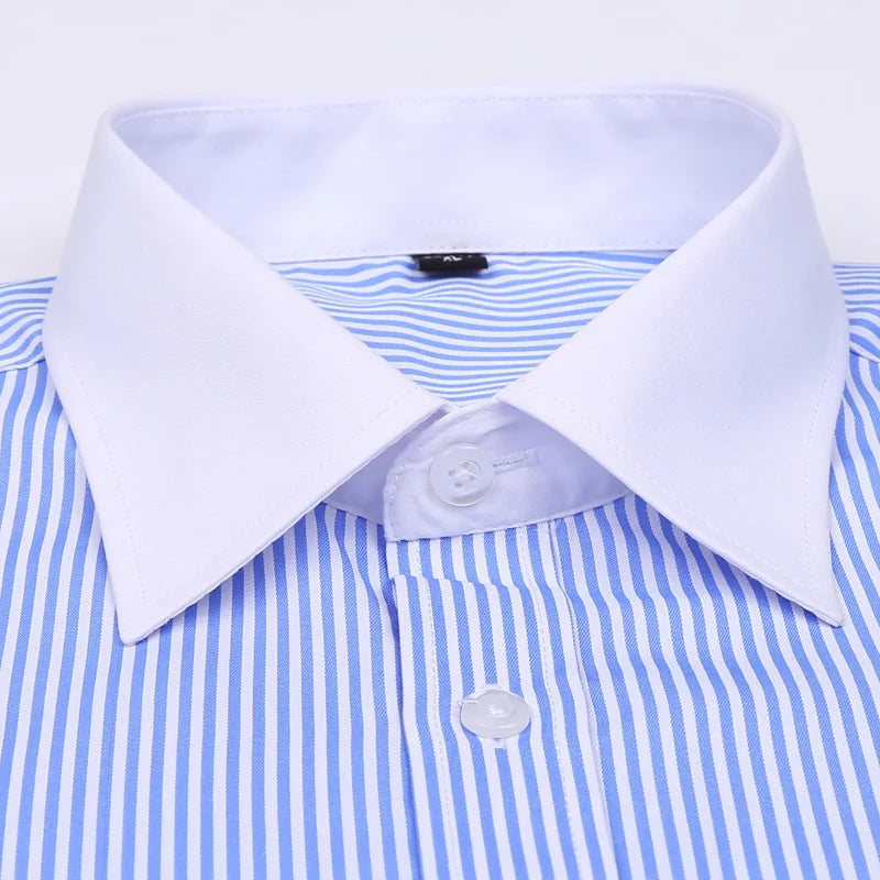 Men’s French Cuff Dress Shirt – Long Sleeve Formal Wedding & Party Shirt with Pocket