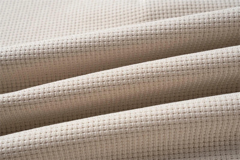 Men's Waffle Knit Long Sleeve T-Shirt – Casual Comfort Top