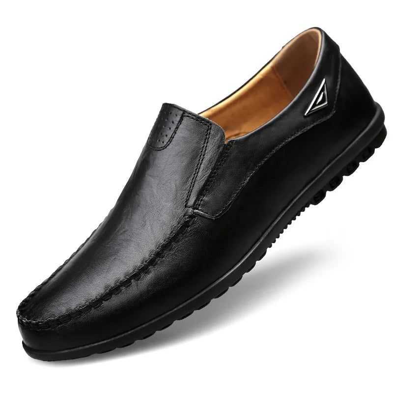 Men’s Genuine Leather Loafers – Luxury Casual Slip-On Moccasins, Designer Driving Shoes 2023