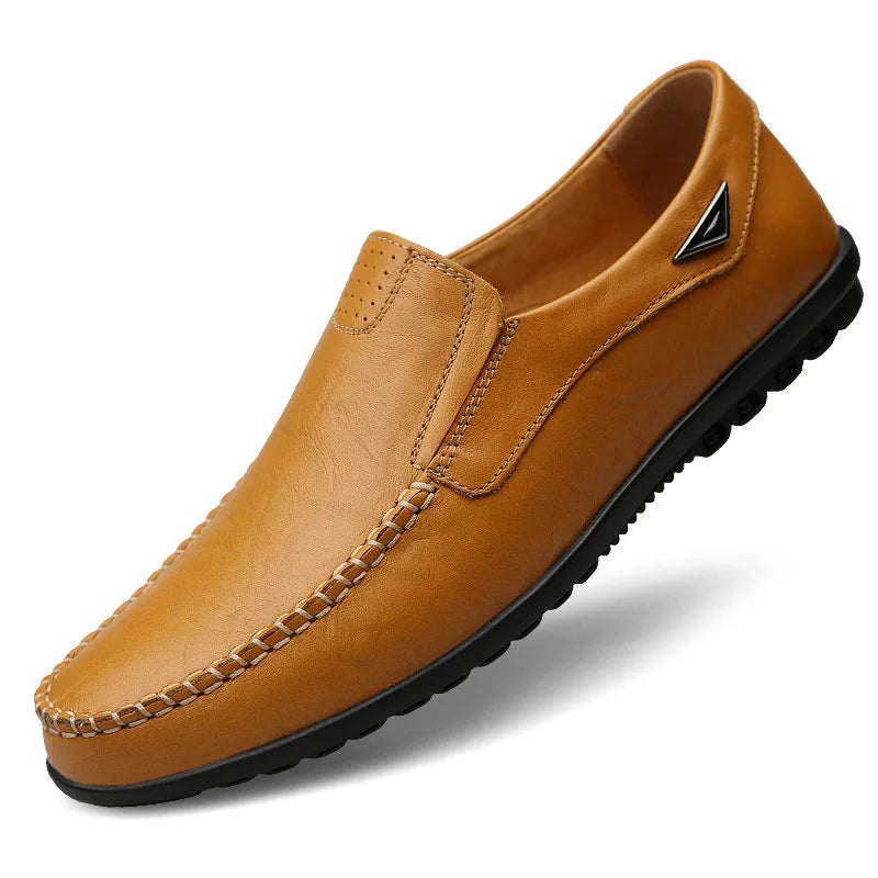 Men’s Genuine Leather Loafers – Luxury Casual Slip-On Moccasins, Designer Driving Shoes 2023