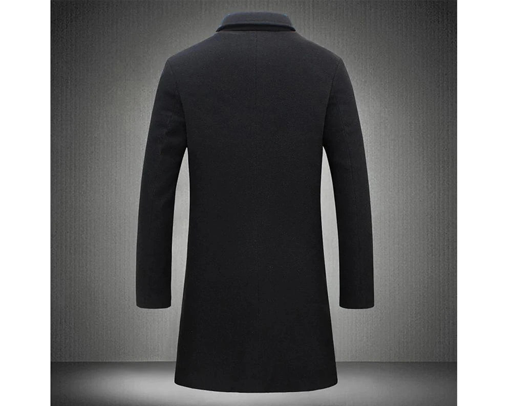 Men’s Luxury Wool Trench Coat – Warm & Stylish Winter Overcoat