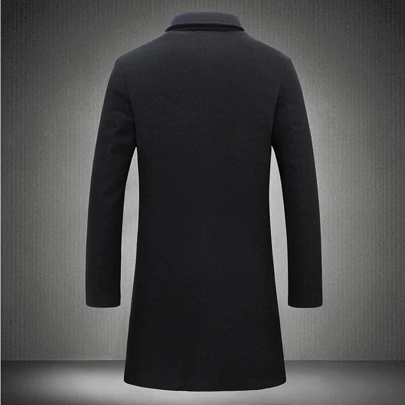 Men’s Luxury Wool Trench Coat – Warm & Stylish Winter Overcoat