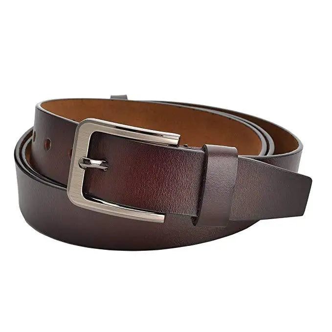 Men’s Genuine Leather Belt Plus Size 130–170 cm | Stylish Cowskin Belt for Jeans