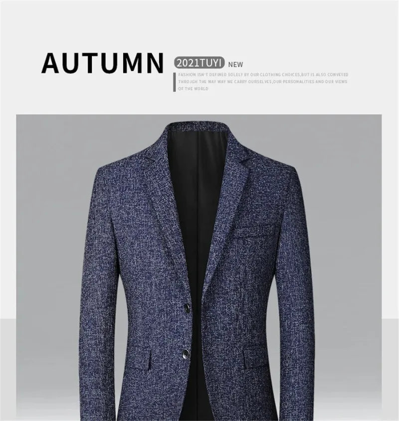 New Men’s Blazer – Slim Fit Spring Business Suit Jacket