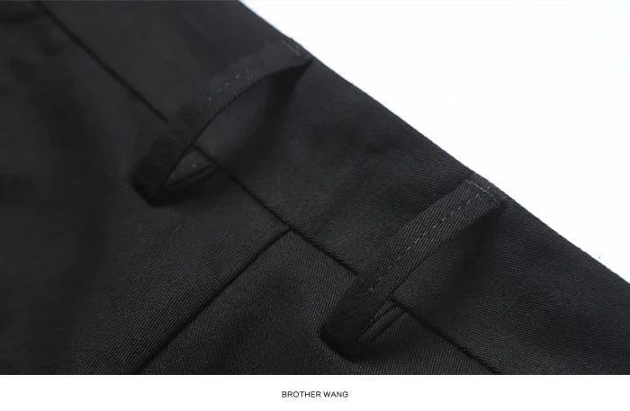 Men’s Classic Cotton Pants – 2024 Loose Fit High-Waist Elastic Casual Trousers