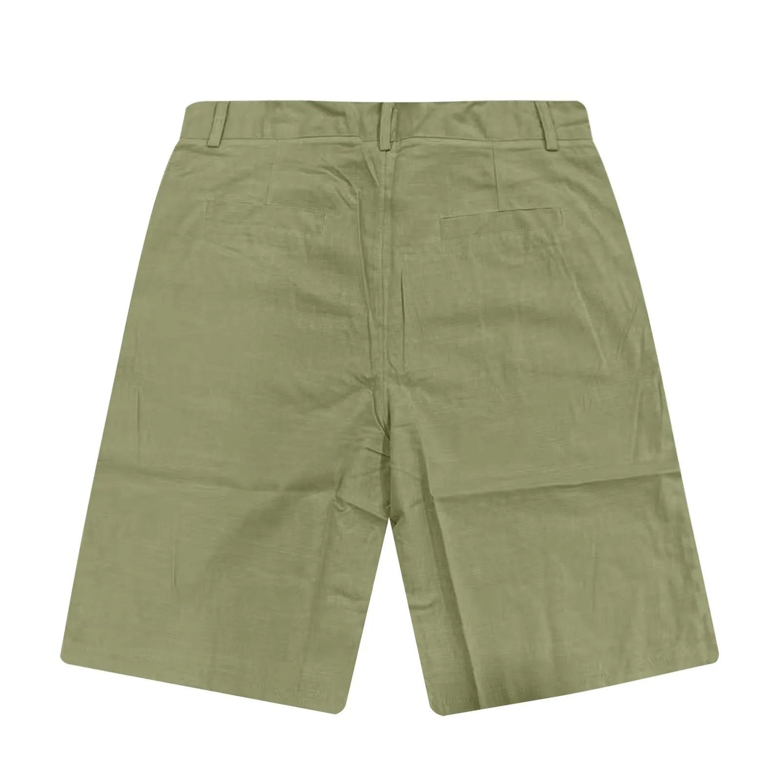 Men’s Solid Color Linen Shorts – Breathable Casual Beach Pants for Summer Holiday