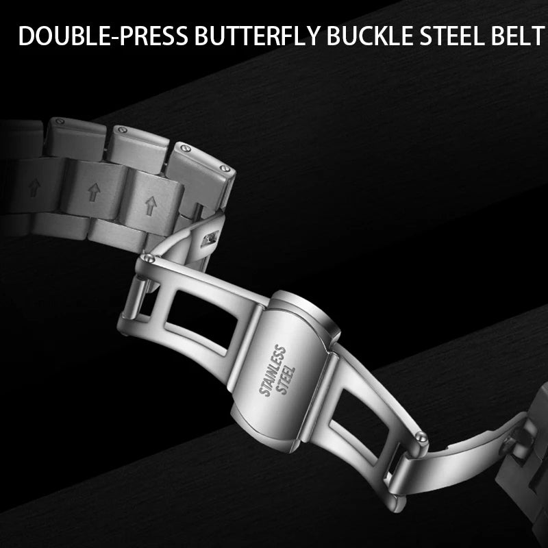 Luxury Men’s Square Watch – Quartz, Waterproof, Leather Strap