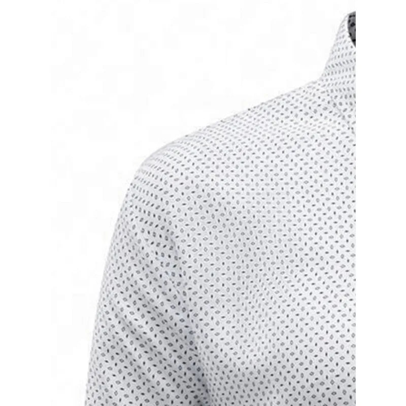 FGKKS New Men's Polka Dot Shirt – Long Sleeve Micro Elastic Casual Top