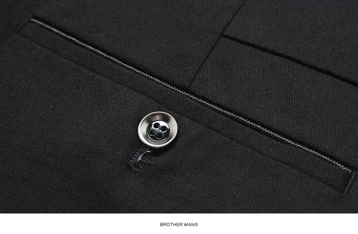 Men’s Classic Cotton Pants – 2024 Loose Fit High-Waist Elastic Casual Trousers