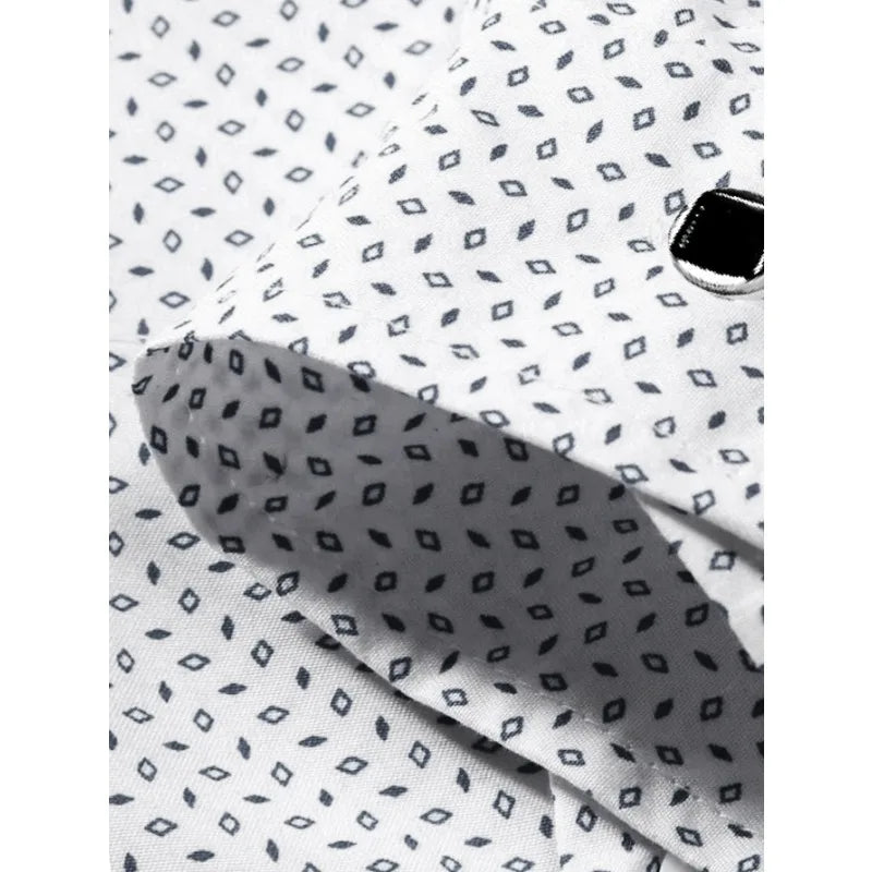 FGKKS New Men's Polka Dot Shirt – Long Sleeve Micro Elastic Casual Top