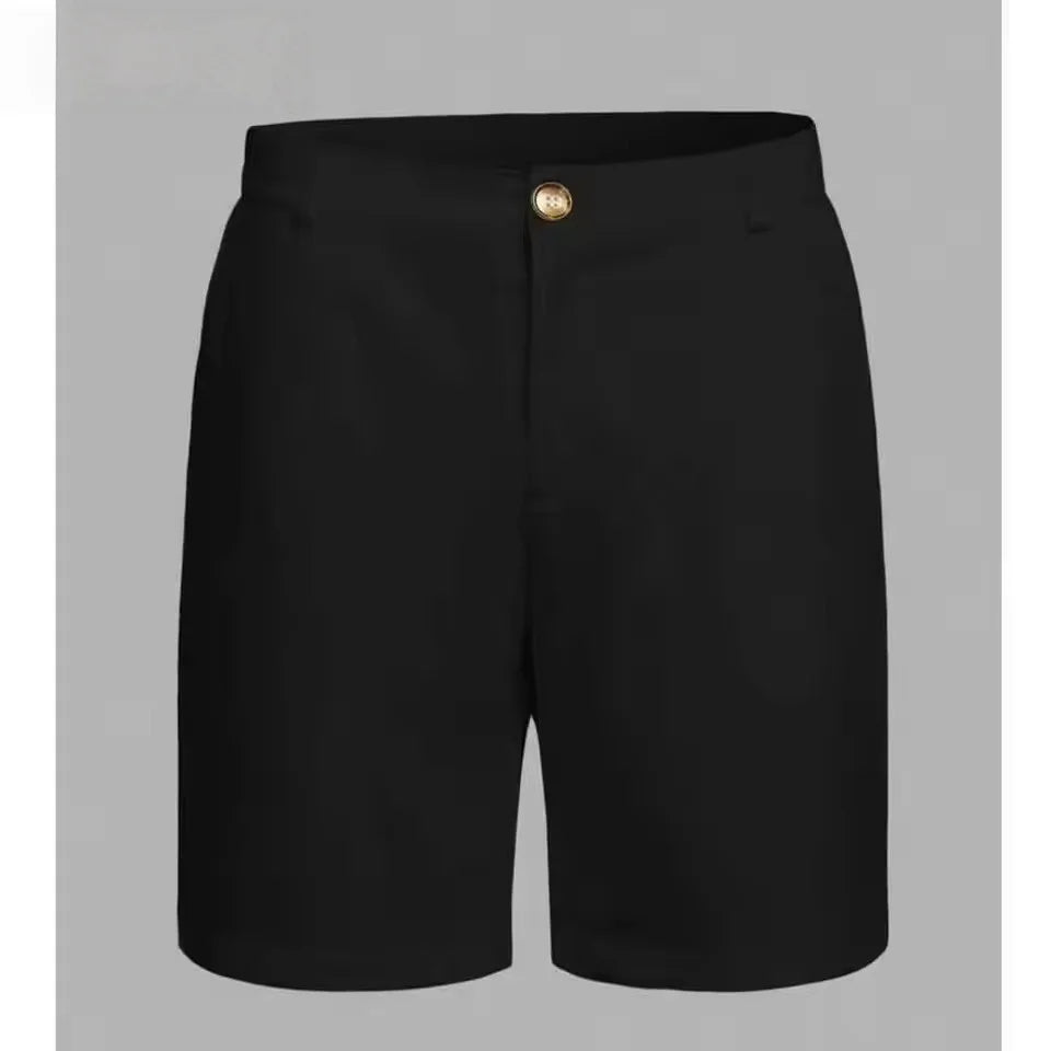 Men’s Summer 2025 Basic Shorts – Casual Beach Shorts with Pockets, Button-Up