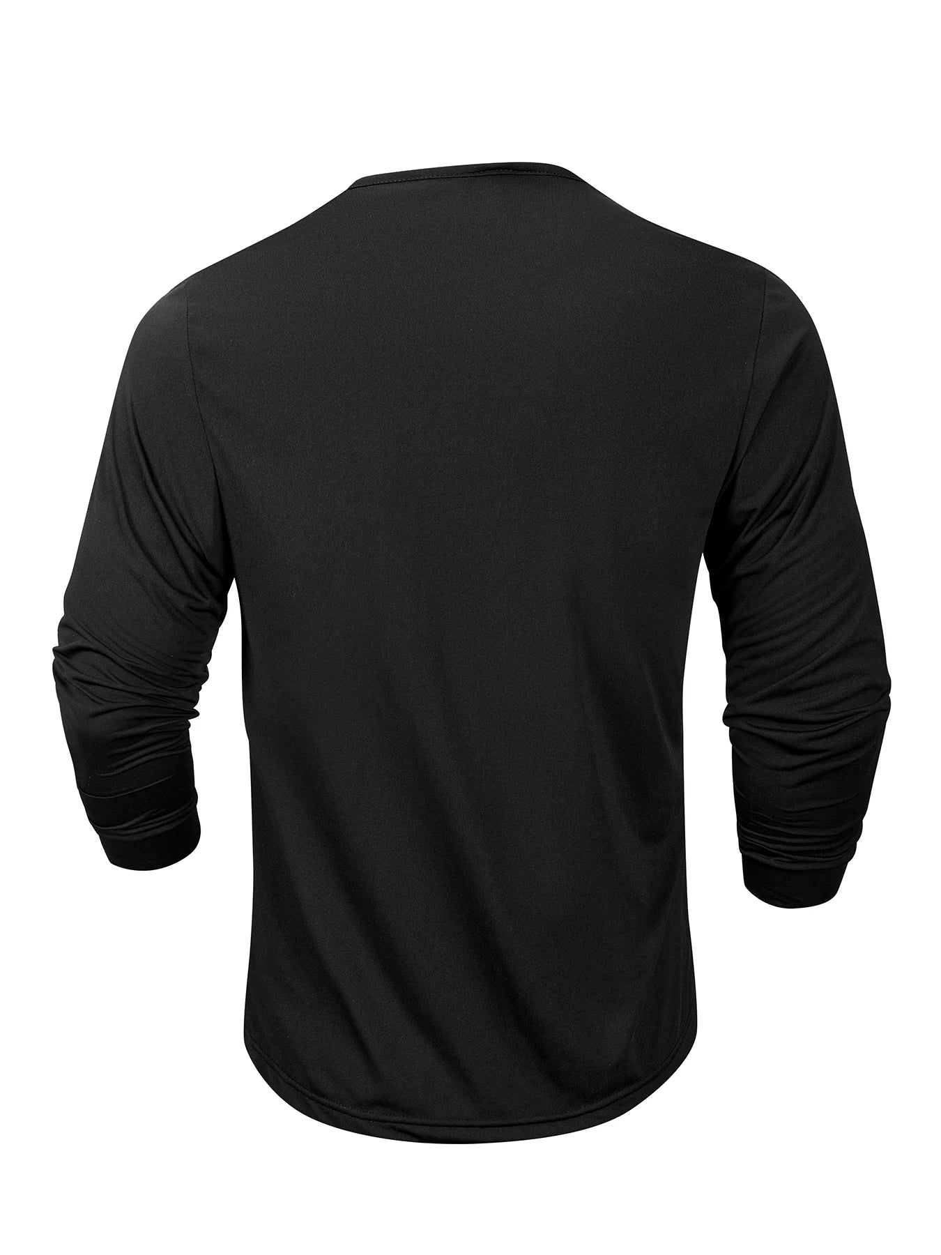 Men’s Long Sleeve Henley Shirt – Slim Fit, Casual & Comfortable Fitness Top with Button Neck