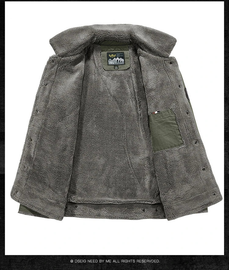 FGKKS 2024 Men’s Outdoor Slim-Fit Jacket – Casual Fleece Streetwear Coat