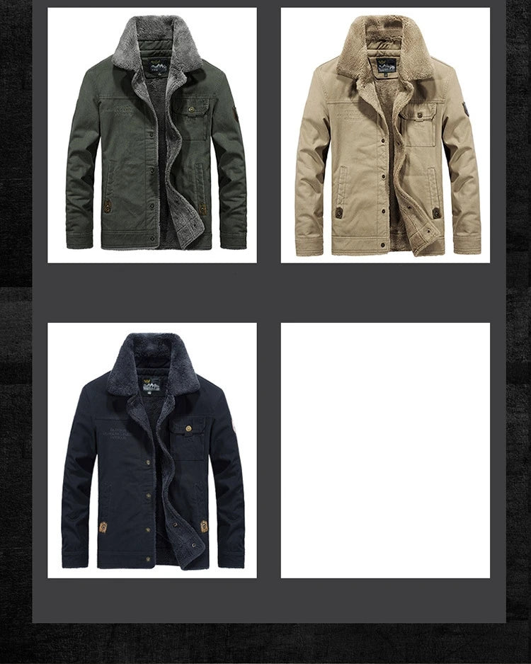 FGKKS 2024 Men’s Outdoor Slim-Fit Jacket – Casual Fleece Streetwear Coat