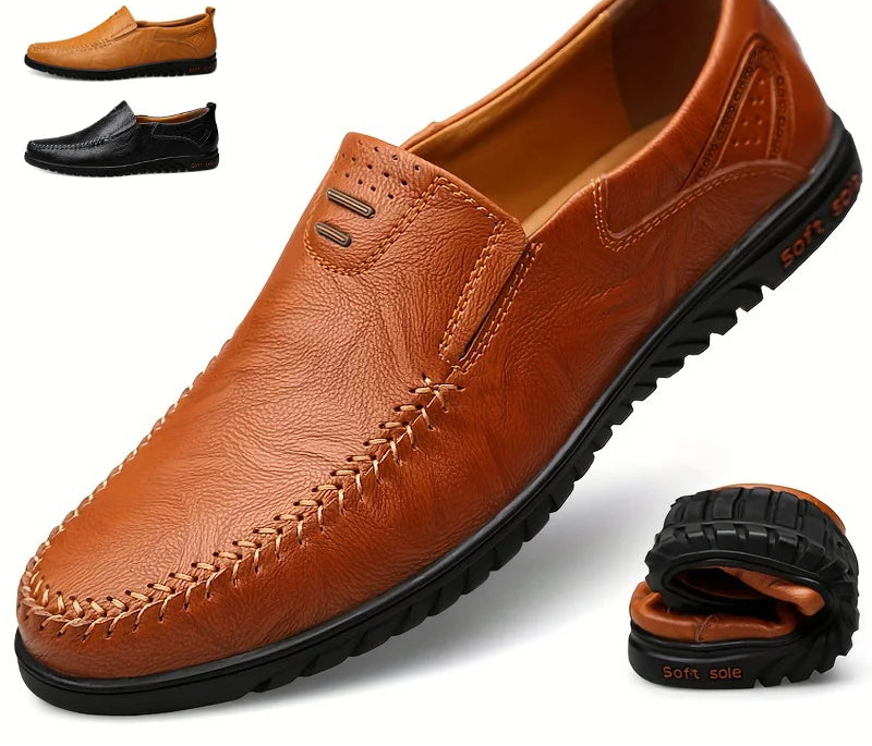 Men’s Slip-On Loafers – Comfortable Soft-Soled Casual & Formal Leather Shoes
