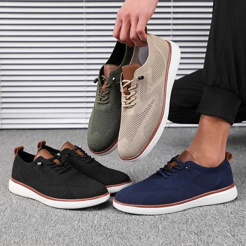 Men’s Lightweight Knitted Walking Shoes – Comfortable All-Day Fit, Breathable Sneakers for Daily Wear & Outdoor Hiking