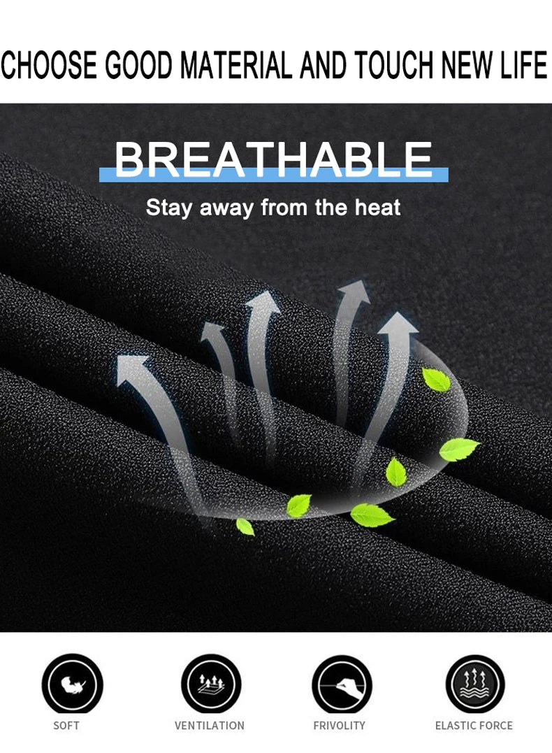 Men’s Elastic Waist Shorts – Solid Color Casual Shorts with Zipper Pockets