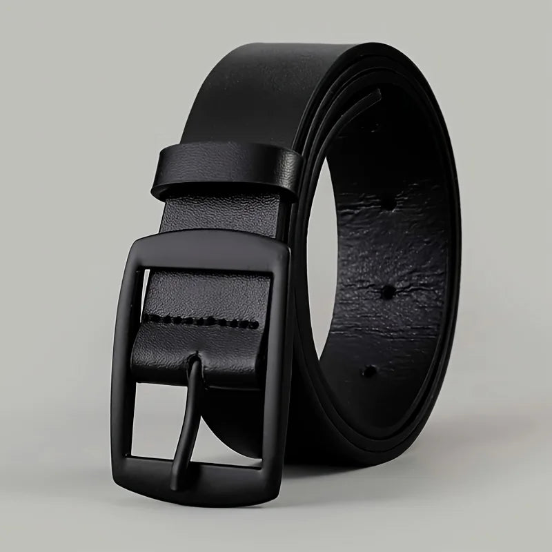 Designer PU Leather Belt for Men & Women – Luxury Style with Metal Pin Buckle