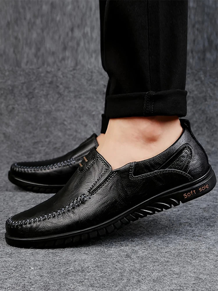 Men’s Slip-On Loafers – Comfortable Soft-Soled Casual & Formal Leather Shoes