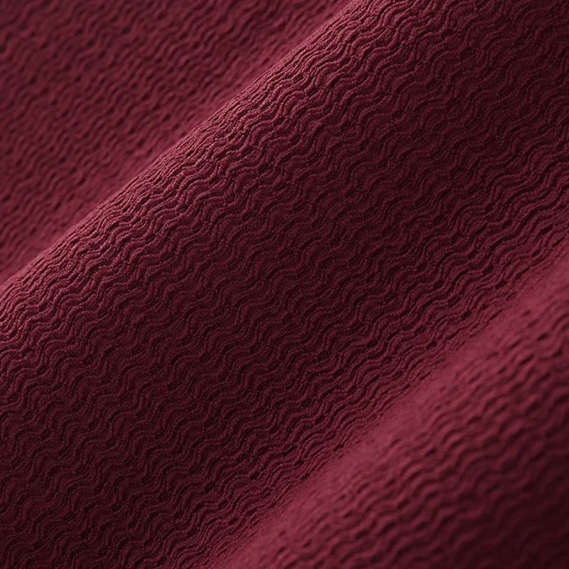 Men’s Summer Slim Fit High Neck Textured T-Shirt