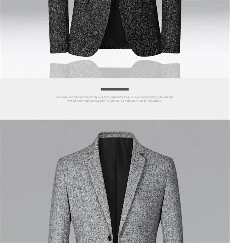 New Men’s Blazer – Slim Fit Spring Business Suit Jacket