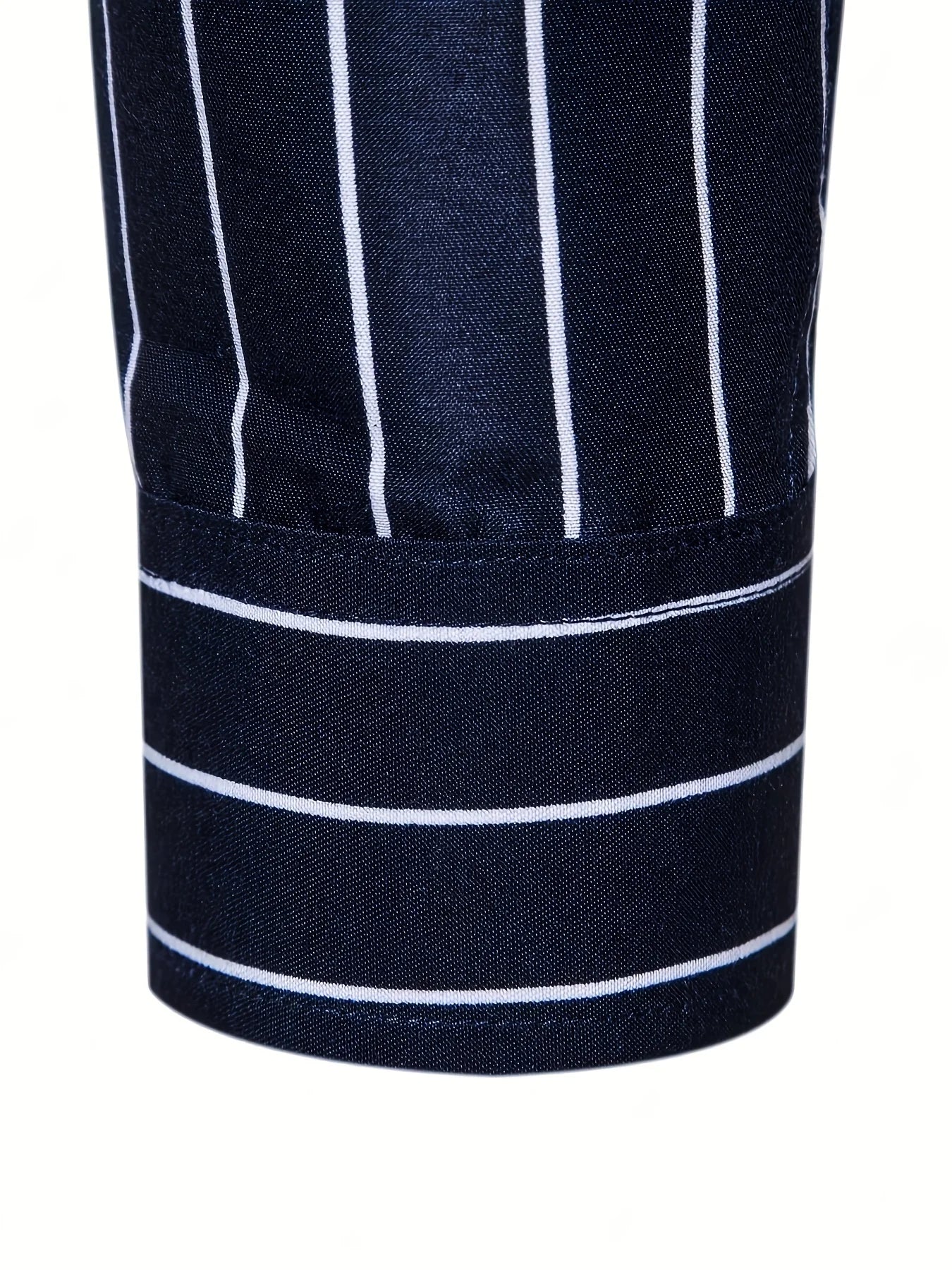 FGKKS Men's Fashion Striped Shirt – Long Sleeve Casual Business Style