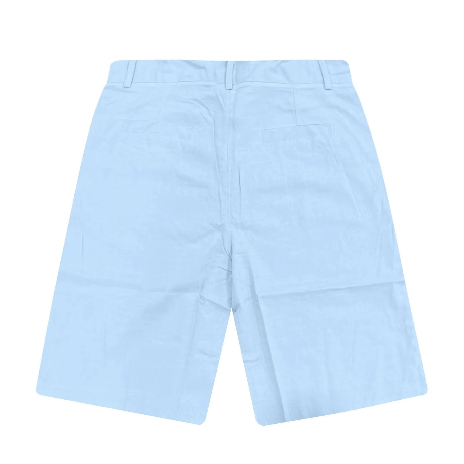 Men’s Solid Color Linen Shorts – Breathable Casual Beach Pants for Summer Holiday