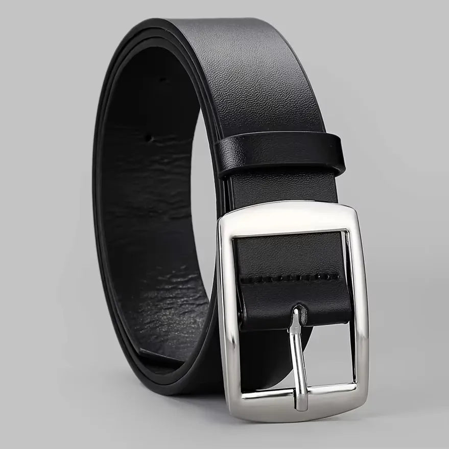 Designer PU Leather Belt for Men & Women – Luxury Style with Metal Pin Buckle