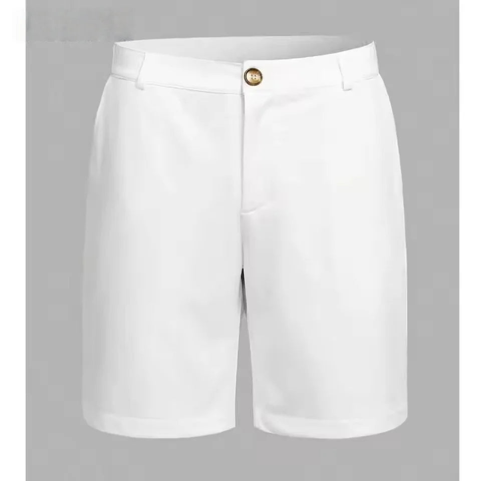Men’s Summer 2025 Basic Shorts – Casual Beach Shorts with Pockets, Button-Up
