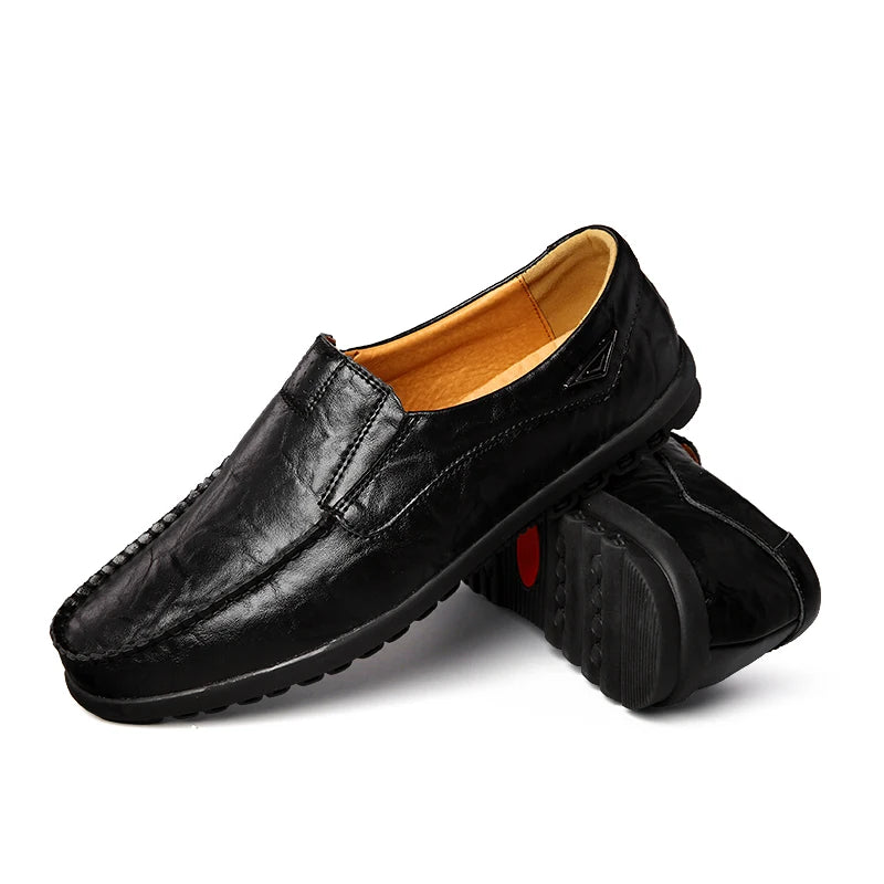 Men’s Genuine Leather Loafers – Luxury Casual Slip-On Moccasins, Designer Driving Shoes 2023