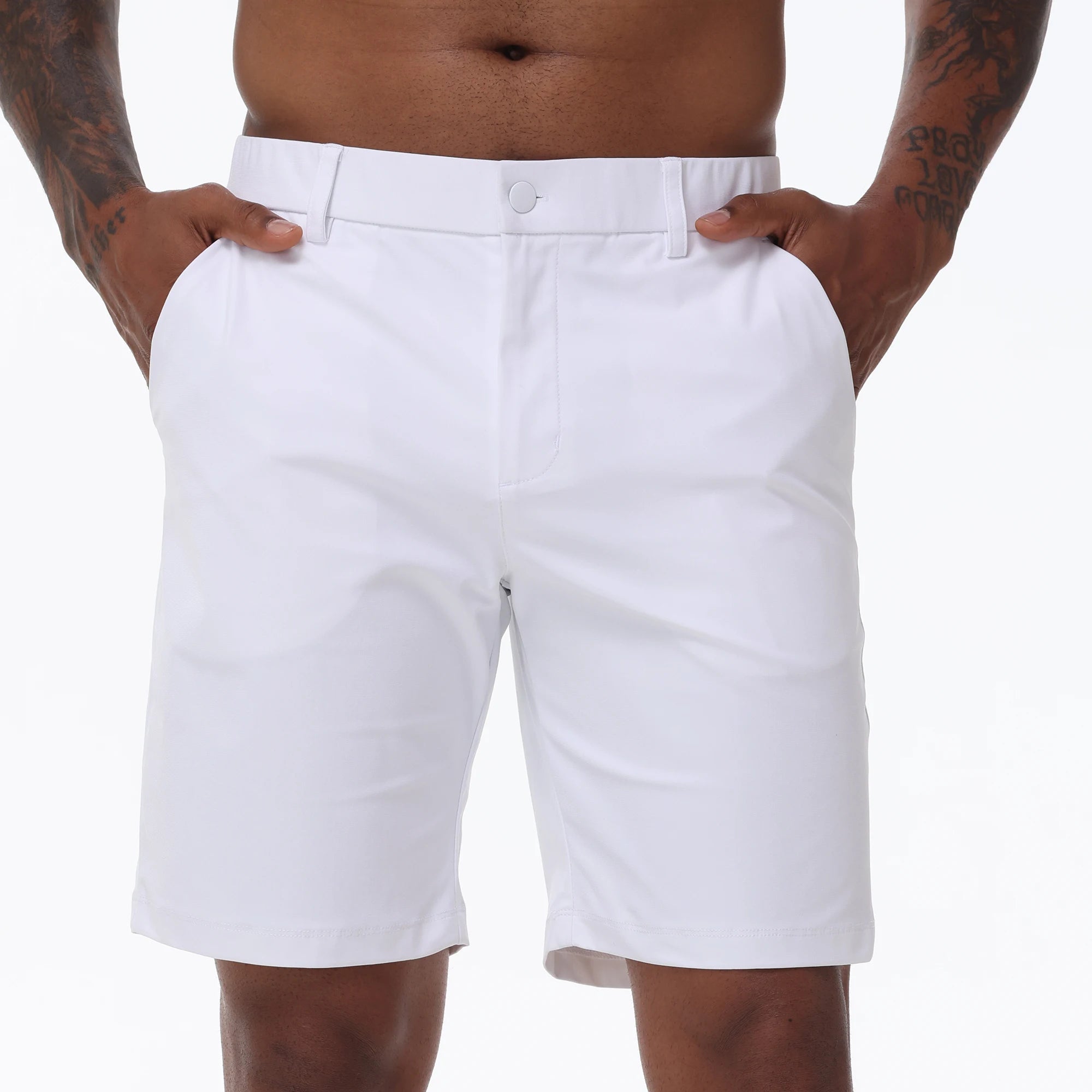 Men’s Elegant Cargo Shorts – Casual Golf & Work Style with Hidden Zippers