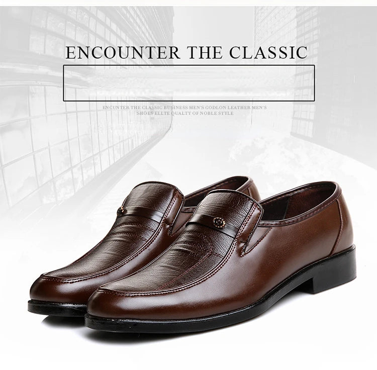 Men’s Leather Dress Shoes – High-Quality Comfortable Oxford Flats for Business, Party & Wedding