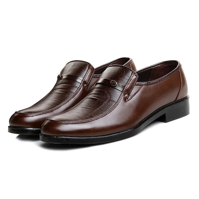 Men’s Leather Dress Shoes – High-Quality Comfortable Oxford Flats for Business, Party & Wedding