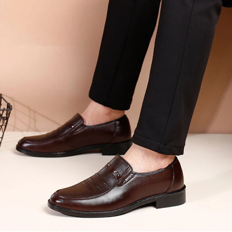 Men’s Leather Dress Shoes – High-Quality Comfortable Oxford Flats for Business, Party & Wedding