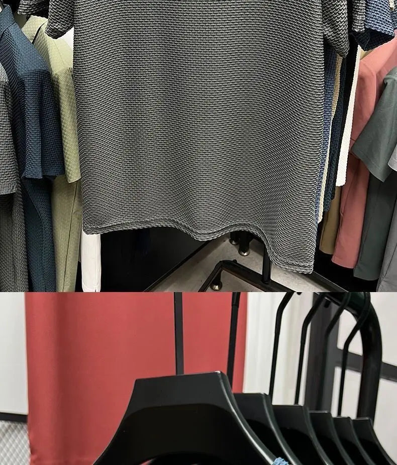 Men’s Ice Silk Mesh T-Shirt – Lightweight Breathable Quick-Dry Summer Top