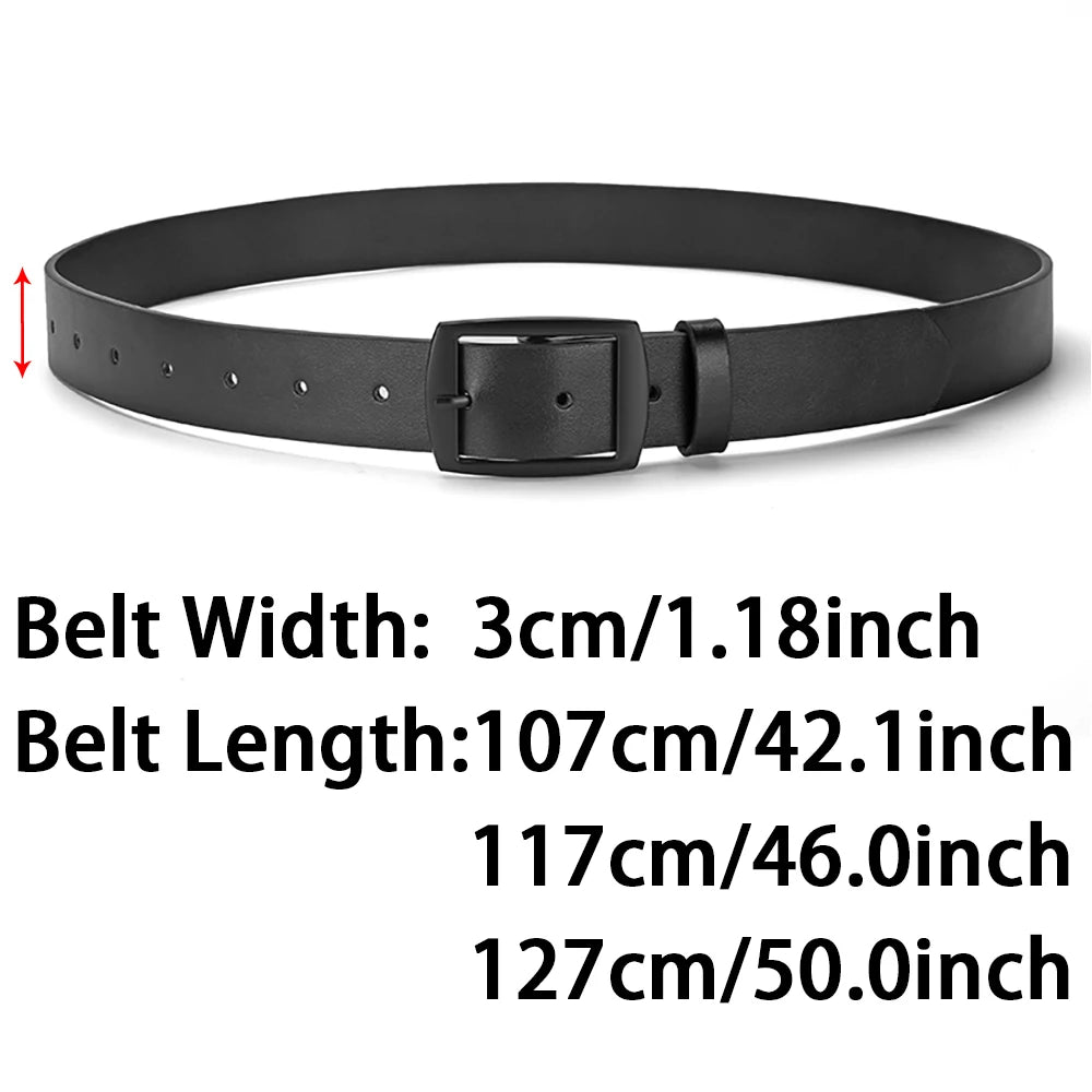 Designer PU Leather Belt for Men & Women – Luxury Style with Metal Pin Buckle