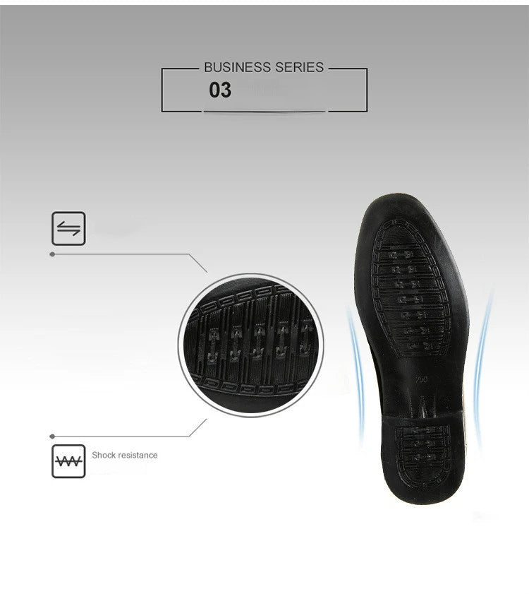 Men’s Leather Dress Shoes – High-Quality Comfortable Oxford Flats for Business, Party & Wedding