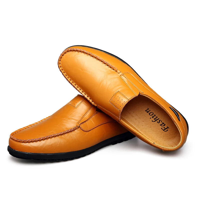 Men’s Genuine Leather Loafers – Luxury Casual Slip-On Moccasins, Designer Driving Shoes 2023